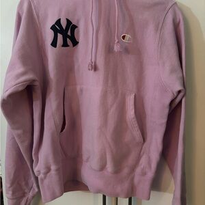 Pink Champion Hoodie with NY Logo